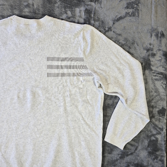 Adidas Golf 3 Stripe Sweatshirt Pullover Sweater Size XL Gray - Picture 8 of 10